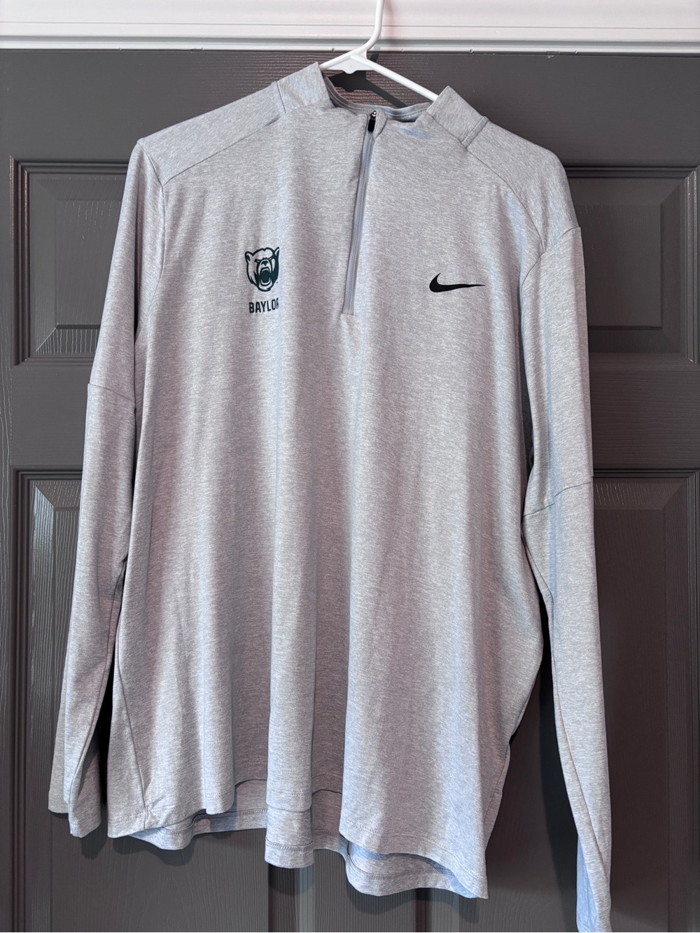 Baylor Nike Gray Quarter Zip